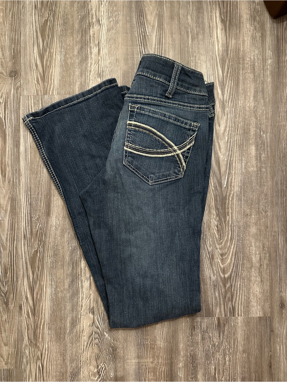 Ariat Dark Wash Women’s Jeans - Mid Rise Boot - Picture 3 of 4